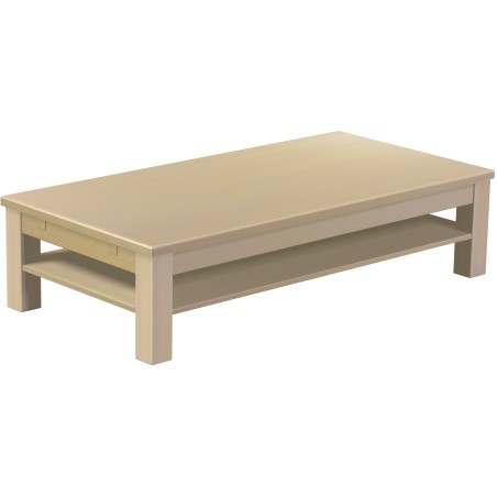 Couchtisch 160x80 Rio Classico Birke massiver Pinien Holztisch mit Ablage