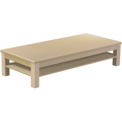 Couchtisch 180x80 Rio Classico Birke massiver Pinien Holztisch mit Ablage