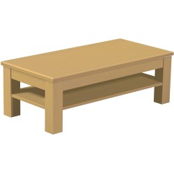Couchtisch 115x56 Rio Classico Sand massiver Pinien Holztisch mit Ablage