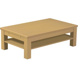 Couchtisch 120x73 Rio Classico Sand massiver Pinien Holztisch mit Ablage