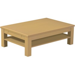 Couchtisch 120x80 Rio Classico Sand massiver Pinien Holztisch mit Ablage