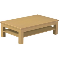 Couchtisch 130x80 Rio Classico Sand massiver Pinien Holztisch mit Ablage