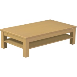 Couchtisch 140x80 Rio Classico Sand massiver Pinien Holztisch mit Ablage