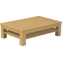 Couchtisch 140x90 Rio Classico Sand massiver Pinien Holztisch mit Ablage