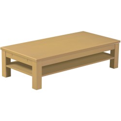 Couchtisch 150x73 Rio Classico Sand massiver Pinien Holztisch mit Ablage