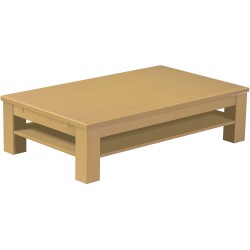 Couchtisch 150x90 Rio Classico Sand massiver Pinien Holztisch mit Ablage