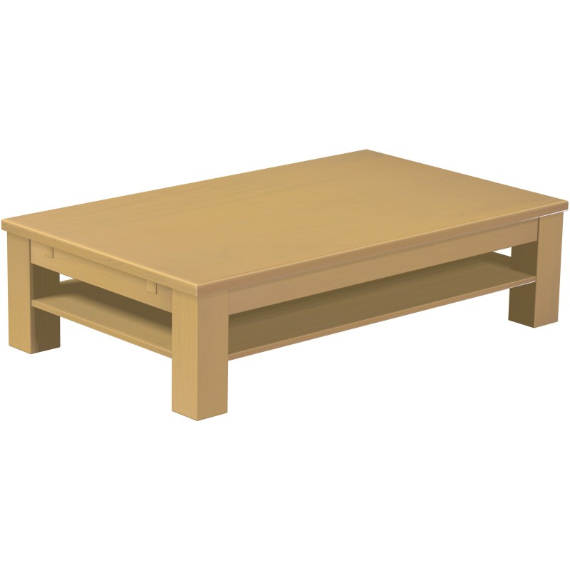 Couchtisch 150x90 Rio Classico Sand massiver Pinien Holztisch mit Ablage