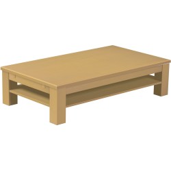 Couchtisch 160x90 Rio Classico Sand massiver Pinien Holztisch mit Ablage