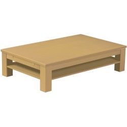 Couchtisch 160x100 Rio Classico Sand massiver Pinien Holztisch mit Ablage