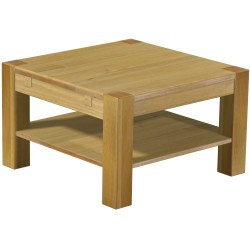 Couchtisch 73x73 Rio Kanto Brasil massiver Pinien Holztisch mit Ablage