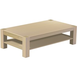 Couchtisch 160x90 Rio Kanto Birke massiver Pinien Holztisch mit Ablage