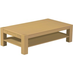 Couchtisch 160x90 Rio Kanto Sand massiver Pinien Holztisch mit Ablage