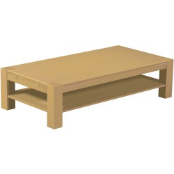 Couchtisch 180x90 Rio Kanto Sand massiver Pinien Holztisch mit Ablage