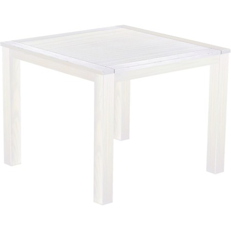 Bartisch 140x140 Rio Classico Pinie Weiss massiver Pinien Hochtisch  - Tischplatte mit Sperrholzeinlage