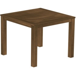Bartisch 140x140 Rio Classico Nussbaum massiver Pinien Hochtisch  - Tischplatte mit Sperrholzeinlage