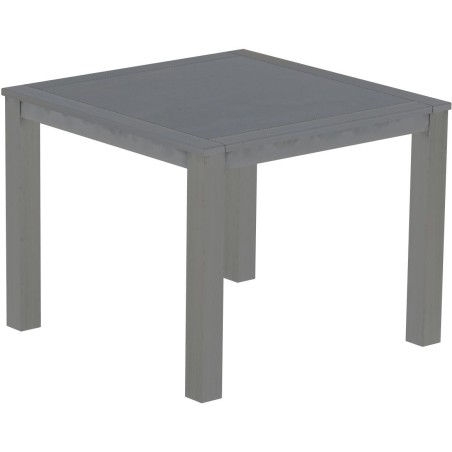 Bartisch 140x140 Rio Classico Seidengrau massiver Pinien Hochtisch  - Tischplatte mit Sperrholzeinlage