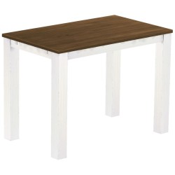 Bartisch 150x90 Rio Classico Nussbaum Weiss massiver Pinien Hochtisch