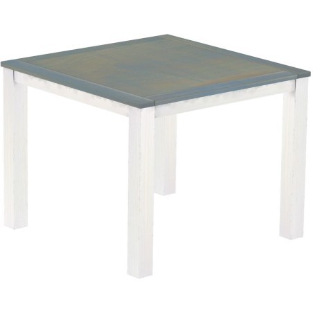 Bartisch 140x140 Rio Classico Taubengrau Weiss massiver Pinien Hochtisch  - Tischplatte mit Sperrholzeinlage