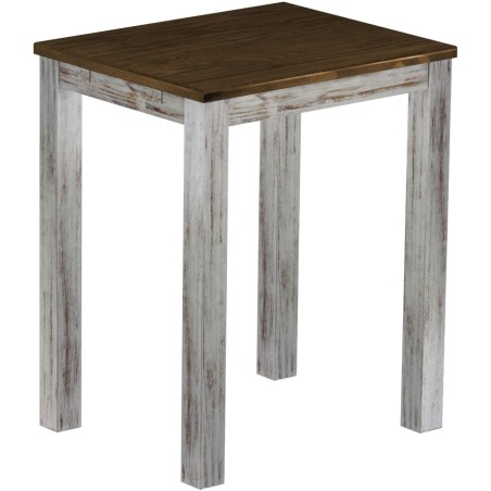 Bartisch 90x73 Rio Classico Shabby Platte Eiche massiver Pinien Hochtisch