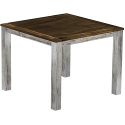 Bartisch 140x140 Rio Classico Shabby Platte Eiche massiver Pinien Hochtisch  - Tischplatte mit Sperrholzeinlage
