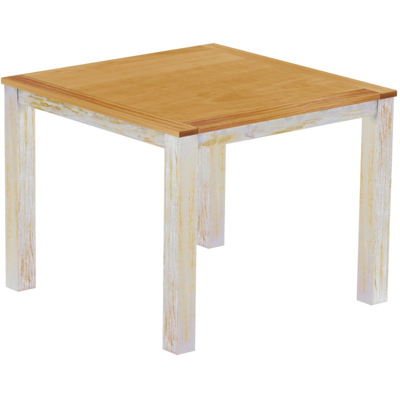 Bartisch 140x140 Rio Classico Shabby Platte Honig massiver Pinien Hochtisch  - Tischplatte mit Sperrholzeinlage