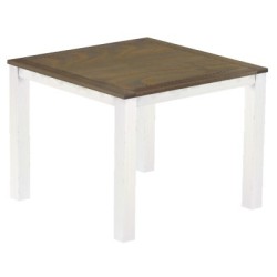 Bartisch 140x140 Rio Classico Graphitgrau Weiss massiver Pinien Hochtisch  - Tischplatte mit Sperrholzeinlage