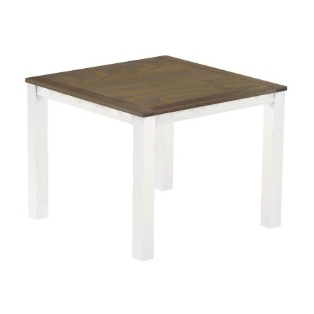 Bartisch 140x140 Rio Classico Graphitgrau Weiss massiver Pinien Hochtisch  - Tischplatte mit Sperrholzeinlage