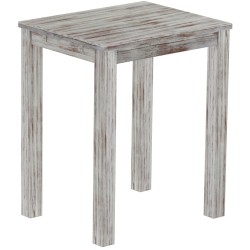 Bartisch 90x73 Rio Classico Shabby Nussbaum massiver Pinien Hochtisch