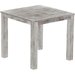 Bartisch 120x120 Rio Classico Shabby Nussbaum massiver Pinien Hochtisch