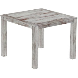 Bartisch 140x140 Rio Classico Shabby Nussbaum massiver Pinien Hochtisch  - Tischplatte mit Sperrholzeinlage