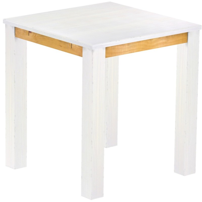 Bartisch 100x100 Rio Classico Snow Honig massiver Pinien Hochtisch