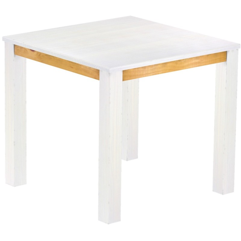 Bartisch 120x120 Rio Classico Snow Honig massiver Pinien Hochtisch