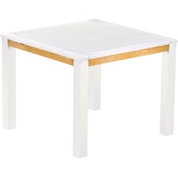 Bartisch 140x140 Rio Classico Snow Honig massiver Pinien Hochtisch  - Tischplatte mit Sperrholzeinlage