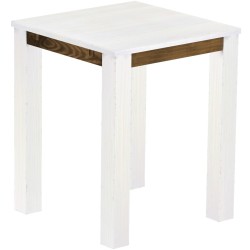 Bartisch 90x90 Rio Classico Snow Eiche massiver Pinien Hochtisch