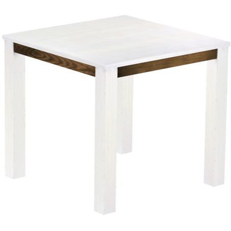 Bartisch 120x120 Rio Classico Snow Eiche massiver Pinien Hochtisch