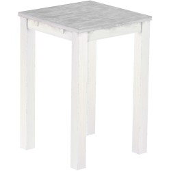 Bartisch 73x73 Rio Classico Beton Weiss massiver Pinien Hochtisch