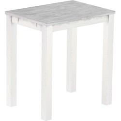 Bartisch 100x73 Rio Classico Beton Weiss massiver Pinien Hochtisch