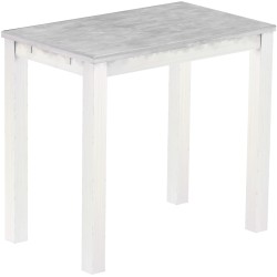 Bartisch 120x73 Rio Classico Beton Weiss massiver Pinien Hochtisch