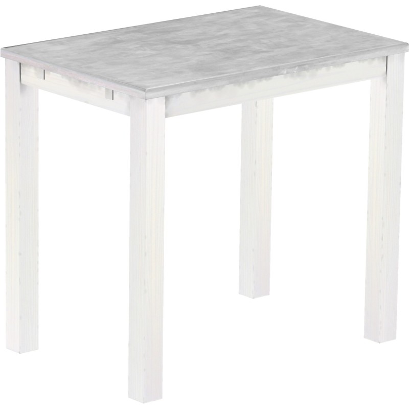 Bartisch 120x80 Rio Classico Beton Weiss massiver Pinien Hochtisch