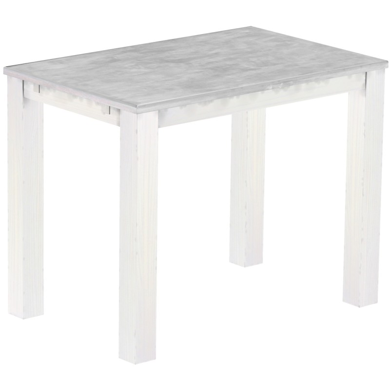 Bartisch 140x90 Rio Classico Beton Weiss massiver Pinien Hochtisch