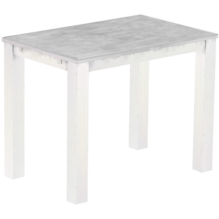 Bartisch 140x90 Rio Classico Beton Weiss massiver Pinien Hochtisch