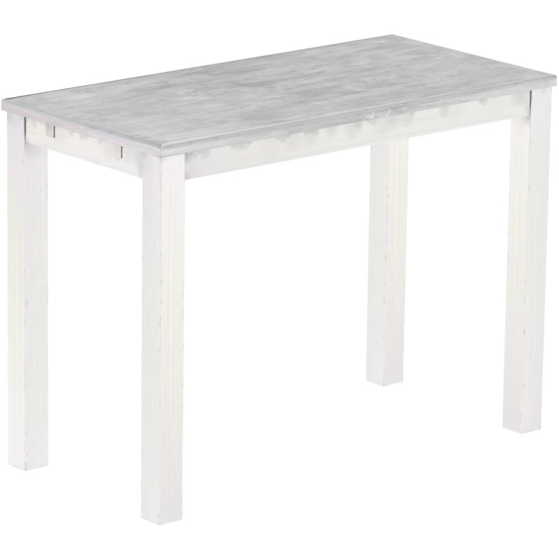 Bartisch 150x73 Rio Classico Beton Weiss massiver Pinien Hochtisch