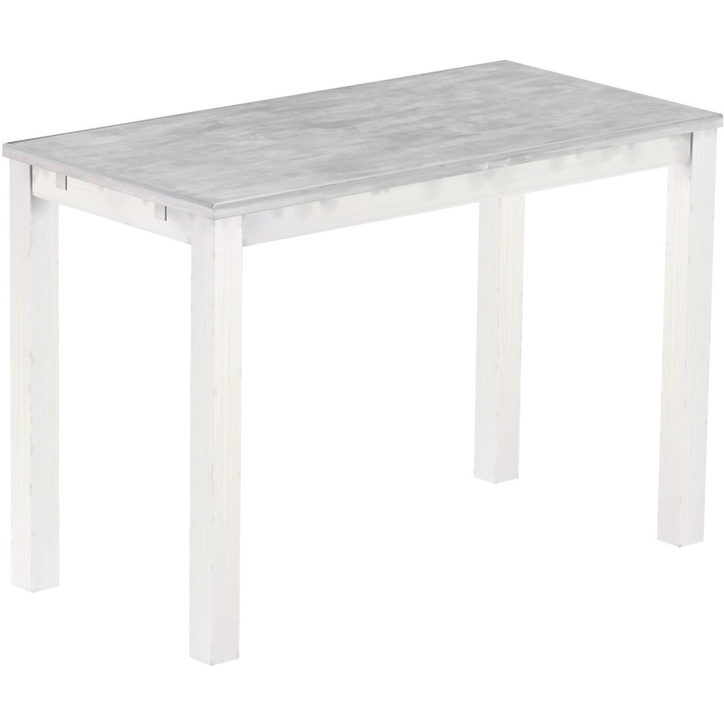 Bartisch 160x80 Rio Classico Beton Weiss massiver Pinien Hochtisch