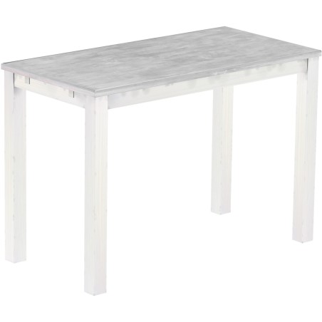 Bartisch 160x80 Rio Classico Beton Weiss massiver Pinien Hochtisch