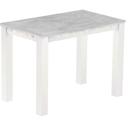 Bartisch 150x90 Rio Classico Beton Weiss massiver Pinien Hochtisch