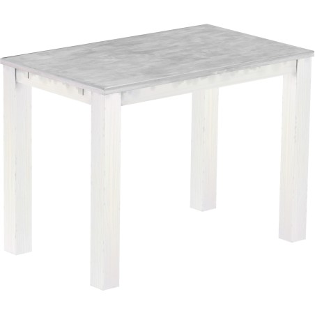 Bartisch 150x90 Rio Classico Beton Weiss massiver Pinien Hochtisch