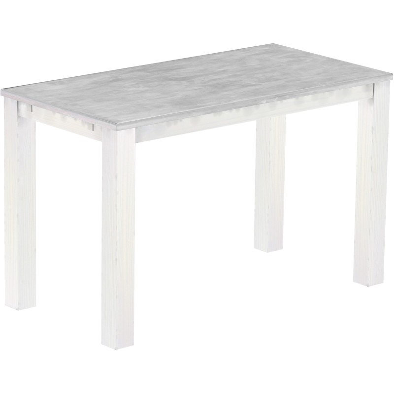 Bartisch 180x90 Rio Classico Beton Weiss massiver Pinien Hochtisch