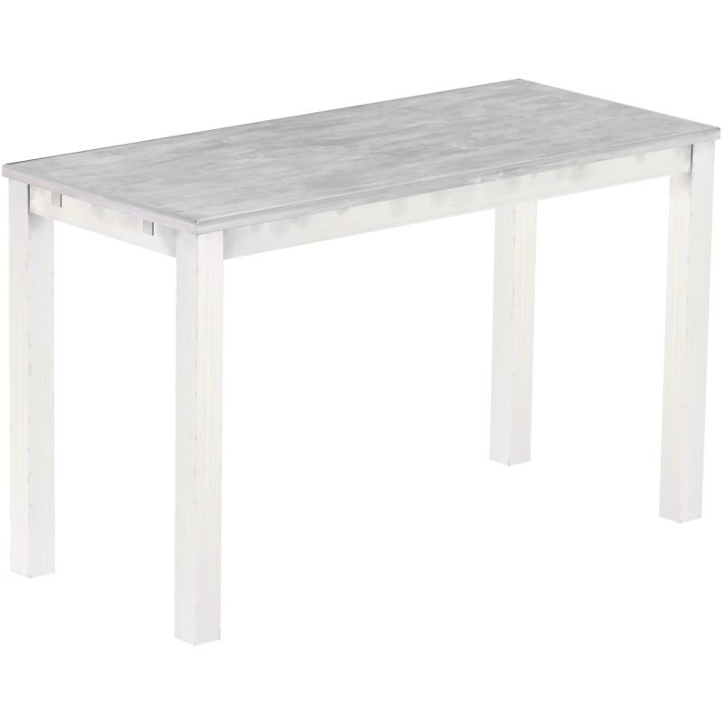 Bartisch 180x80 Rio Classico Beton Weiss massiver Pinien Hochtisch