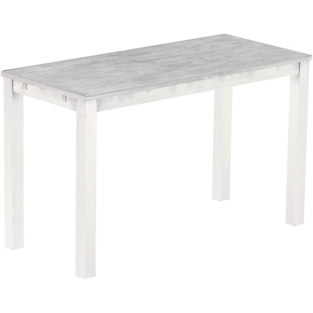 Bartisch 180x80 Rio Classico Beton Weiss massiver Pinien Hochtisch