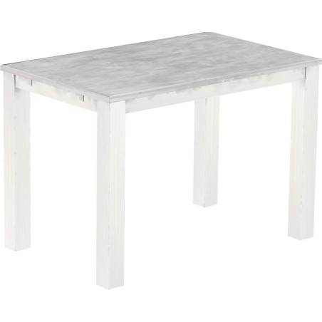 Bartisch 160x100 Rio Classico Beton Weiss massiver Pinien Hochtisch